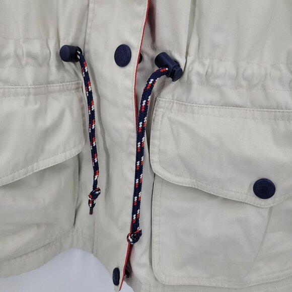 Pacific Trail Nautical Jacket Petite S Beige Drawstring Hood Lightweight Sailing - Picture 7 of 13